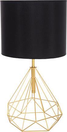 HomeMarkt Geilo Πλαστικό Πορτατίφ για Ντουί E27 με Μαύρο Καπέλο και Χρυσή Βάση HM7416.12