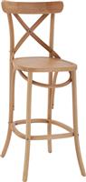 HomeMarkt Gioliana Σκαμπό Μπαρ με Πλάτη Ξύλινο Dark Honey 46x46x101cm HM8750.15