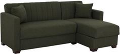 HomeMarkt Γωνιακός Καναπές Κρεβάτι με Αναστρέψιμη Γωνία Dark Olive 200x133cm HM3244.05