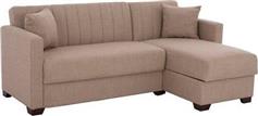 HomeMarkt Γωνιακός Καναπές Κρεβάτι με Αριστερή Γωνία Μπεζ 200x133cm HM3244.04