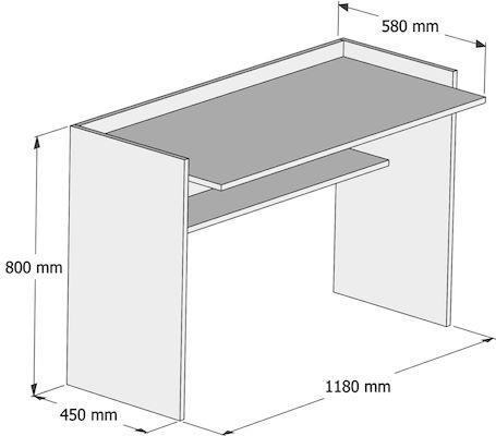 HomeMarkt Γραφείο Ξύλινο Sonoma-White 118x58x80cm HM9227.12