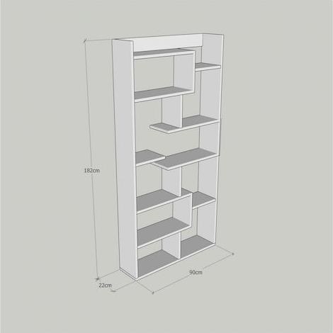 HomeMarkt Gretel Βιβλιοθήκη Λευκό 90x22x182cm HM8865.01