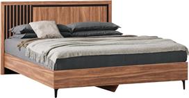 HomeMarkt Harry Κρεβάτι Μονό Ξύλινο Μαύρο με Τάβλες για Στρώμα 160x200cm HM688.01