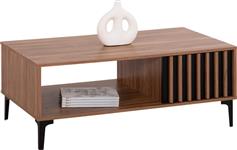 HomeMarkt Harry Ορθογώνιο Τραπεζάκι Σαλονιού Ξύλινο Φυσικό-Μαύρο Μ110xΠ60xΥ43.5cm HM18007.01