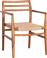 HomeMarkt Herrin Πολυθρόνα Τραπεζαρίας Ξύλινη Καφέ 58x56x80cm HM18230