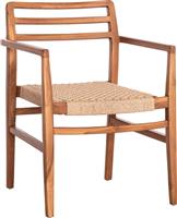 HomeMarkt Herrin Πολυθρόνα Τραπεζαρίας Ξύλινη Καφέ 58x56x80cm HM18230