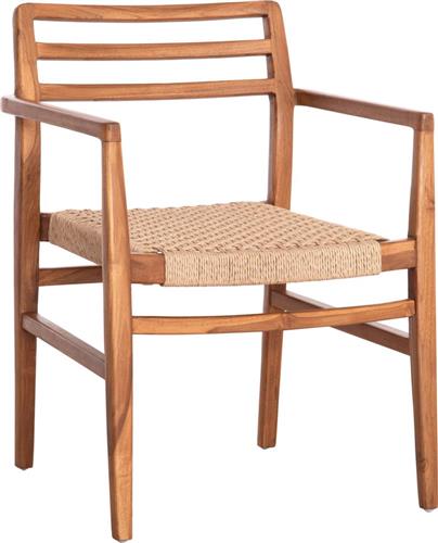 HomeMarkt Herrin Πολυθρόνα Τραπεζαρίας Ξύλινη Καφέ 58x56x80cm HM18230