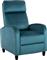 HomeMarkt Hiber Πολυθρόνα Relax με Υποπόδιο Βελούδινη Μέντα 67.5x90x104cm HM9782.06