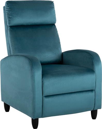 HomeMarkt Hiber Πολυθρόνα Relax με Υποπόδιο Βελούδινη Μέντα 67.5x90x104cm HM9782.06