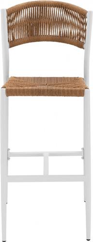 HomeMarkt HM5789.01 Bar Αλουμινίου Με Σxοινί Λευκό-Pe Μπεζ 45,5x56x111cm