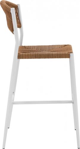 HomeMarkt HM5789.01 Bar Αλουμινίου Με Σxοινί Λευκό-Pe Μπεζ 45,5x56x111cm