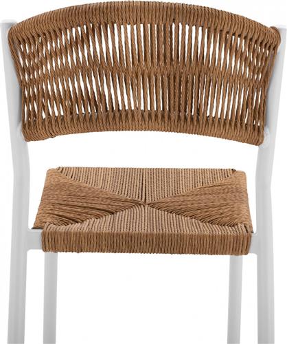 HomeMarkt HM5789.01 Bar Αλουμινίου Με Σxοινί Λευκό-Pe Μπεζ 45,5x56x111cm