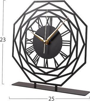 HomeMarkt HM7468.01 Μεταλλικό Μαύρο Επιτραπέζιο 25x23cm