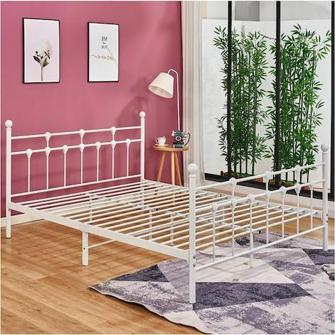 HomeMarkt Jacinda Μεταλλικό Διπλό Λευκό 150x200cm HM575.02