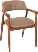HomeMarkt James Καρέκλα Τραπεζαρίας Ξύλινη Σαμπανί 57x52x76cm HM18259
