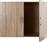 HomeMarkt Jaslyn Πατάρι Δίφυλλης Ντουλάπας Sonoma 60x80x42cm HM350.02