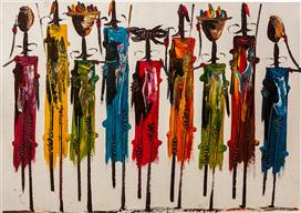 HomeMarkt Καμβάς Colorful African Art 100x3x70cm HM7197.02