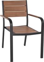 HomeMarkt Καρέκλα Εξωτερικού Χώρου Αλουμινίου Saga Καφέ 56x55x85.5cm HM5127.03