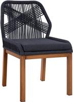 HomeMarkt Καρέκλα Εξωτερικού Χώρου Μπαμπού με Μαξιλάρι Γκρι 60x56x83cm HM5547.01