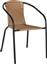 HomeMarkt Καρέκλα Εξωτερικού Χώρου Μεταλλική Camel Καφέ 50x55x73cm HM5015.04
