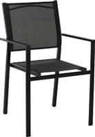 HomeMarkt Καρέκλα Εξωτερικού Χώρου Μεταλλική Nedan Μαύρη 54x54x86cm HM5876.01