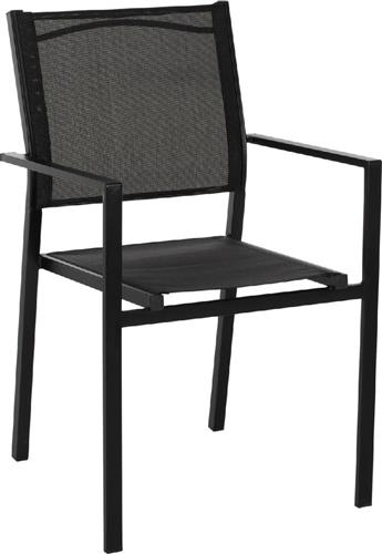 HomeMarkt Καρέκλα Εξωτερικού Χώρου Μεταλλική Nedan Μαύρη 54x54x86cm HM5876.01