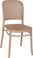 HomeMarkt Καρέκλα Εξωτερικού Χώρου Πολυπροπυλενίου Καφέ 41x53x85.5cm HM5937.03