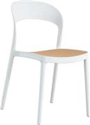 HomeMarkt Καρέκλα Εξωτερικού Χώρου Πολυπροπυλενίου Λευκή 41x53x81cm HM5936.01