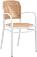 HomeMarkt Καρέκλα Εξωτερικού Χώρου Πολυπροπυλενίου Λευκή 56x52.5x85.5cm HM5938.01