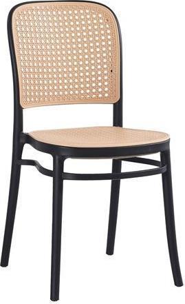 HomeMarkt Καρέκλα Εξωτερικού Χώρου Πολυπροπυλενίου Μαύρη 41x49x102cm HM5937.02