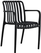 HomeMarkt Καρέκλα Εξωτερικού Χώρου Πολυπροπυλενίου Μαύρη 45.5x56.5x80.5cm HM5940.02