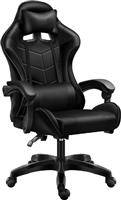 HomeMarkt Καρέκλα Gaming Δερματίνης Μαύρη HM1185.04