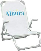 HomeMarkt Καρεκλάκι Παραλίας Αλουμινίου Λευκό 55x71x66cm HM5053.03