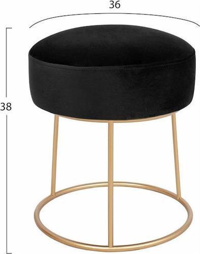 HomeMarkt Karlo Μαύρο Βελουτέ Φ35x43cm HM8411.04