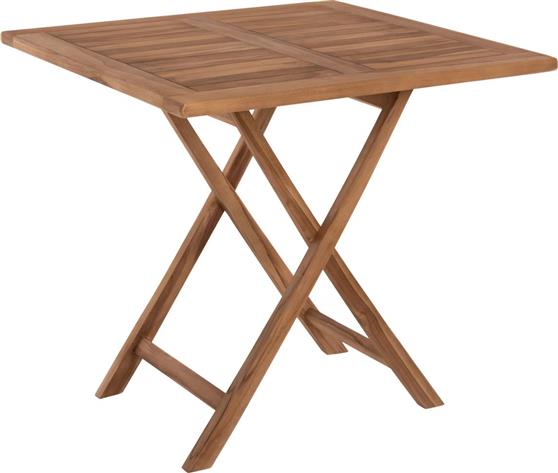 HomeMarkt Kendall Ξύλινο Τραπέζι για Μικρούς Εξωτερικούς Χώρους Πτυσσόμενο Kendall Φυσικό 80x80cm HM9544