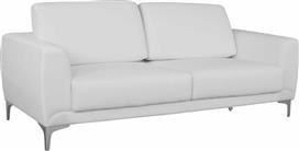 HomeMarkt Kenzie Τριθέσιος Λευκό PU 190x81x81cm HM3121.32