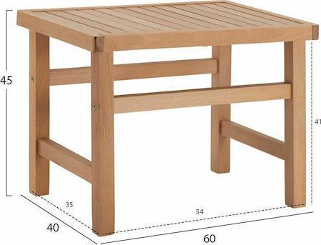 HomeMarkt Koli HM11499.03 Ξύλινο Φυσικό 60x40x45cm