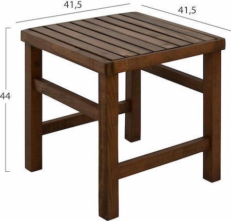 HomeMarkt Koli HM289.02 Ξύλινο Καρυδί 40x40x45cm