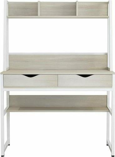 HomeMarkt Ξύλινο με Μεταλλικό Σκελετό Sonoma-Λευκό 100x48x139cm HM2390.13