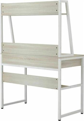 HomeMarkt Ξύλινο με Μεταλλικό Σκελετό Sonoma-Λευκό 100x48x139cm HM2390.13