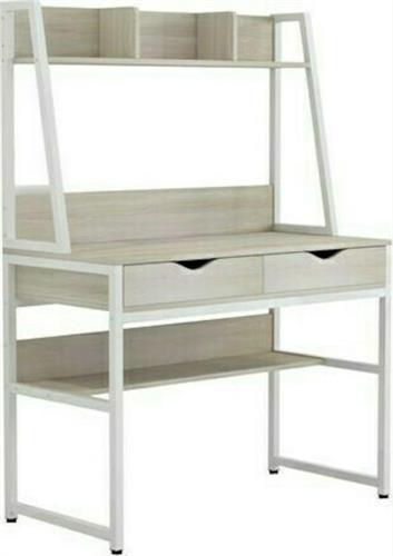 HomeMarkt Ξύλινο με Μεταλλικό Σκελετό Sonoma-Λευκό 100x48x139cm HM2390.13