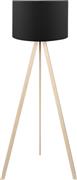 HomeMarkt Ξύλινο με Ύφασμα Φυσικό-Μαύρο Φ38x140cm HM7578.08