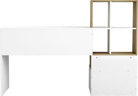 HomeMarkt Syndya Γραφείο Ξύλινο Sonoma-Λευκό 149x48x105cm HM8993.02