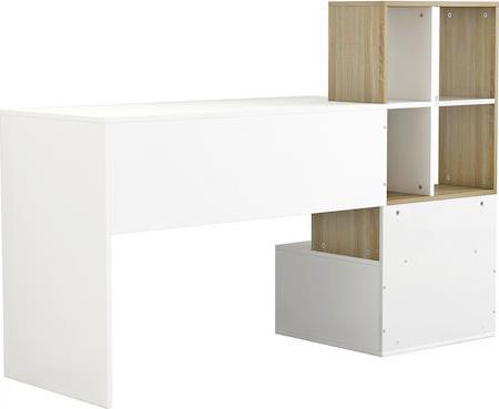 HomeMarkt Syndya Γραφείο Ξύλινο Sonoma-Λευκό 149x48x105cm HM8993.02