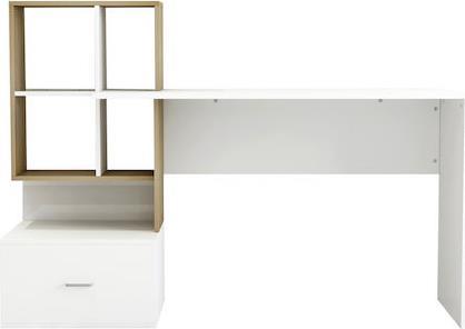 HomeMarkt Syndya Γραφείο Ξύλινο Sonoma-Λευκό 149x48x105cm HM8993.02