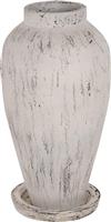 HomeMarkt Laurel Διακοσμητικό Βάζο Πήλινο Λευκό 40x80cm HM7938