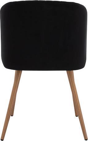 HomeMarkt Leah Μεταλλική Βελουτέ Μαύρη 53x57x81cm Σετ 2τμχ HM8543.04