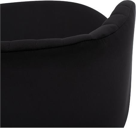 HomeMarkt Leah Μεταλλική Βελουτέ Μαύρη 53x57x81cm Σετ 2τμχ HM8543.04