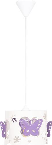HomeMarkt Leptir Μονόφωτο Παιδικό Φωτιστικό Κρεμαστό από Μέταλλο 9W με Υποδοχή E27 Μωβ 23x70cm HM4705.02