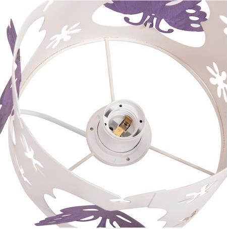 HomeMarkt Leptir Μονόφωτο Παιδικό Φωτιστικό Κρεμαστό από Μέταλλο 9W με Υποδοχή E27 Μωβ 23x70cm HM4705.02